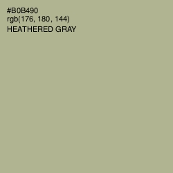 #B0B490 - Heathered Gray Color Image